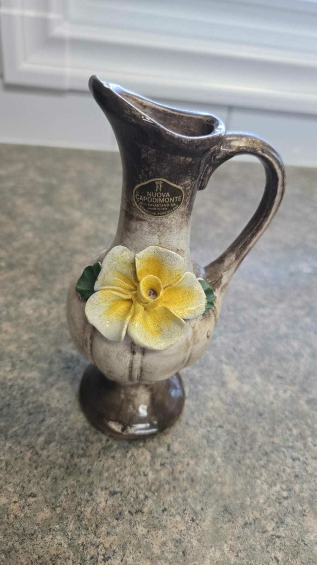 Vintage Capodimonte Italy Mini Pitcher - Nuova / Savastano