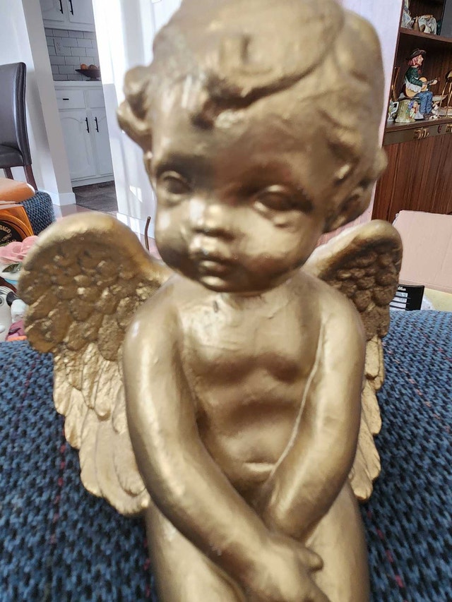Vintage Gold Cherub Figurine - Hollywood Regency Style - photo 2