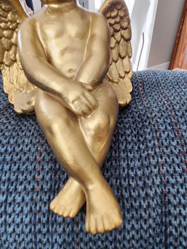 Vintage Gold Cherub Figurine - Hollywood Regency Style - photo 5