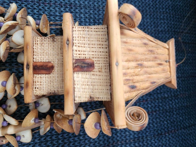 Mid-Century Pagoda Shell Wind Chimes - Pair from Philippines - photo 3