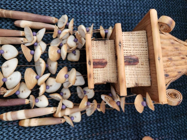 Mid-Century Pagoda Shell Wind Chimes - Pair from Philippines - photo 4