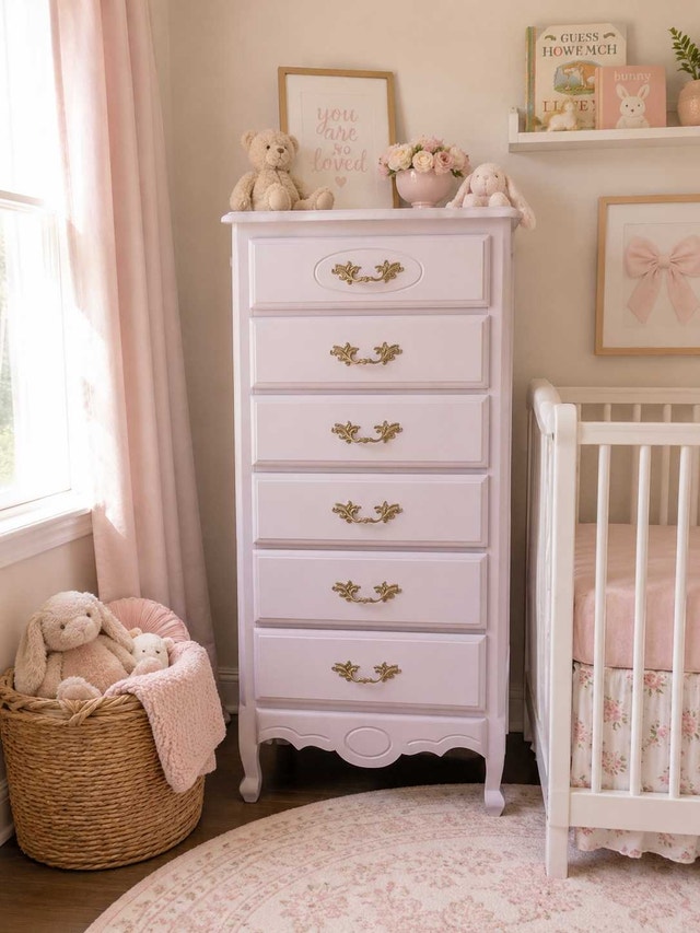 Vintage French Provincial 7-drawer Lingerie Dresser