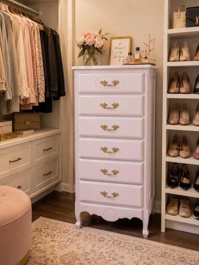 Vintage French Provincial 7-drawer Lingerie Dresser - photo 2