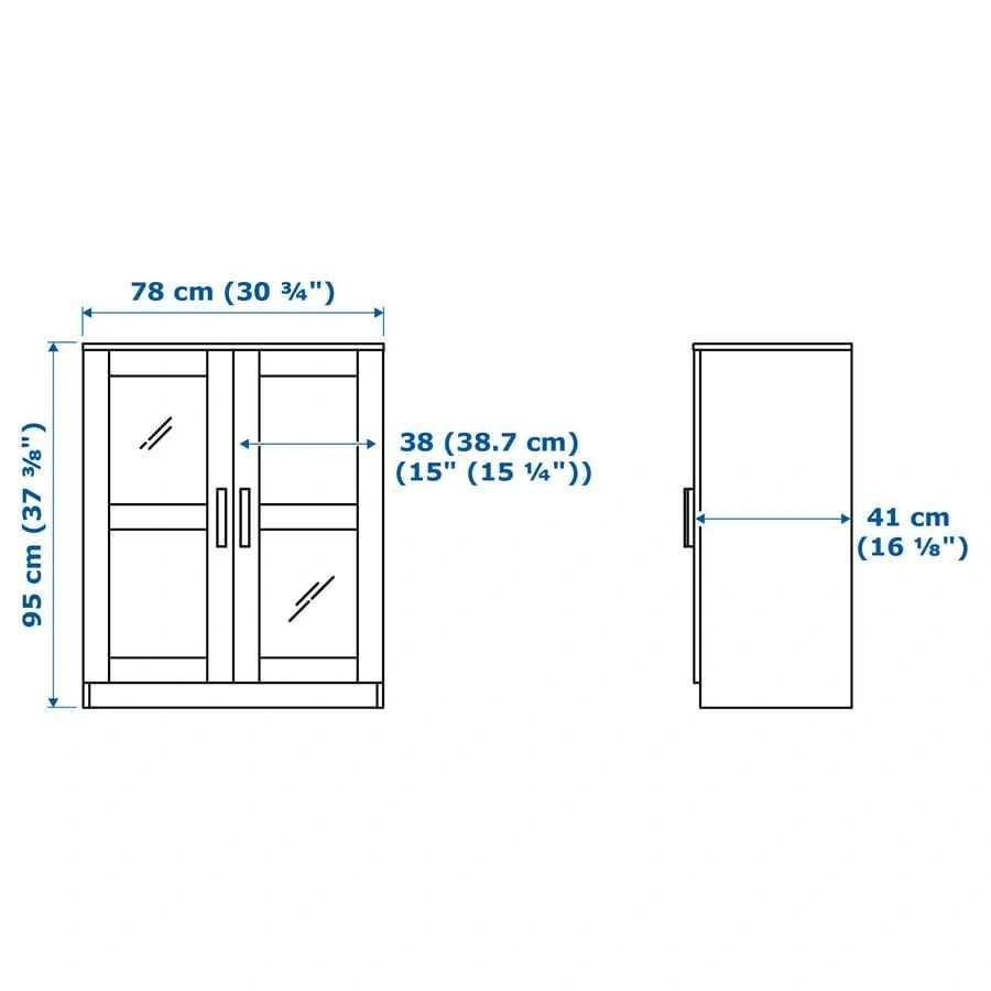 Glass-Door Cabinet (IKEA BRIMNES) - photo 4