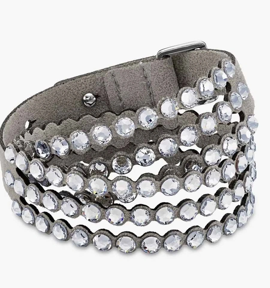 Swarovski Women's Crystal Power Wrap Bracelet on Suede - photo 5