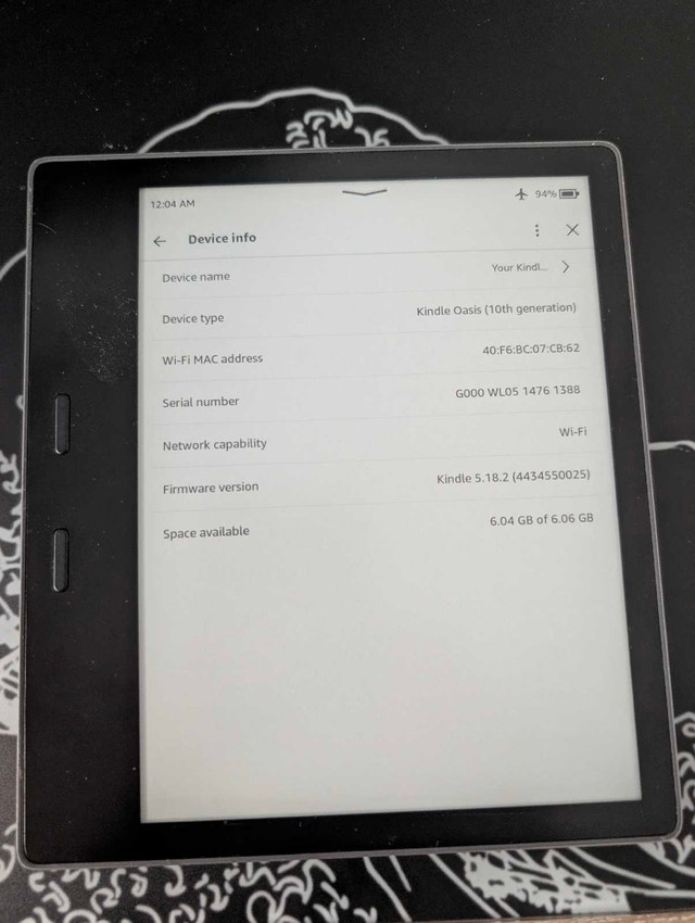 Kindle Oasis 10 eReader - photo 2