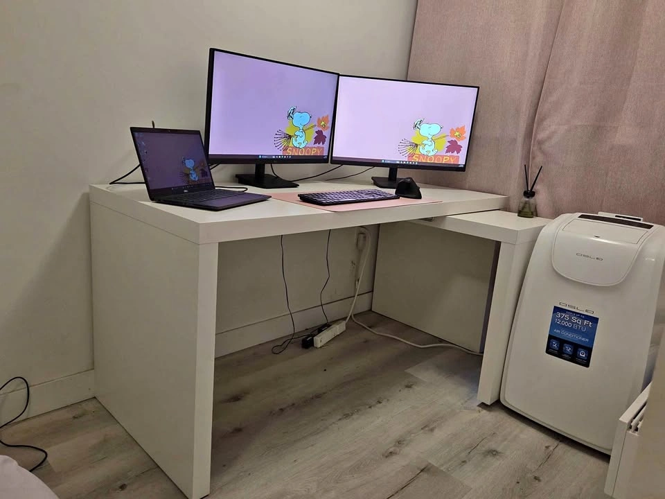 Ikea Malm desk with pullout