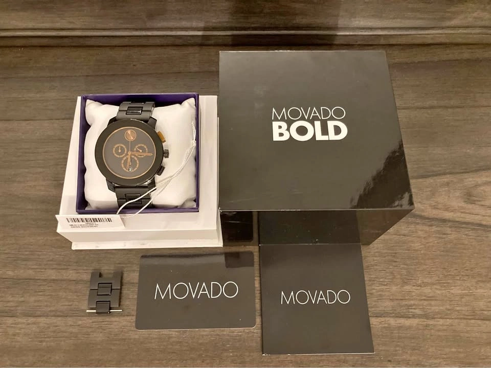 Movado bold black chronograph