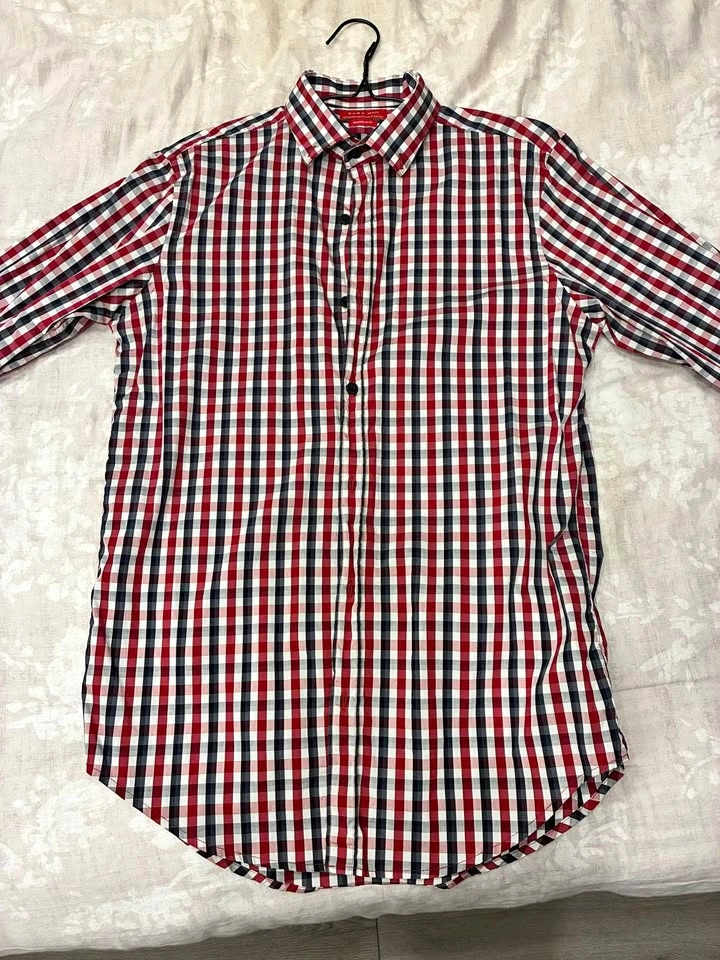 Zara Man Superslim Fit Plaid Shirt M