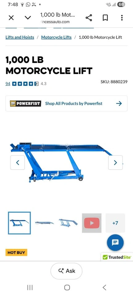 Motorcycle lift jack - photo 2