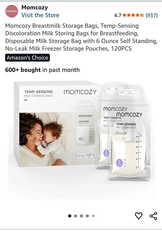 Momcozy Breastmilk Storage Bags only 22