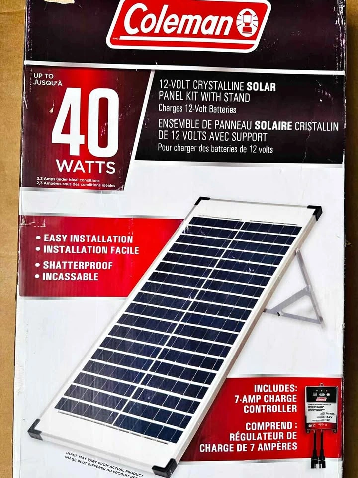 Coleman 40W Solar Panel kit with stand