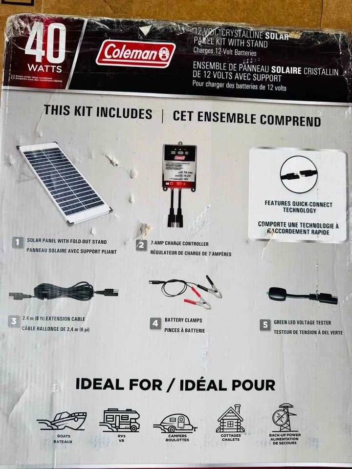 Coleman 40W Solar Panel kit with stand - photo 4