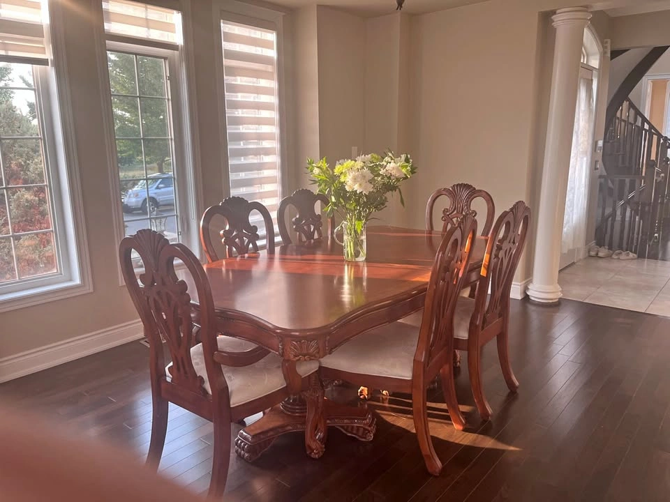 Dining table and chairs