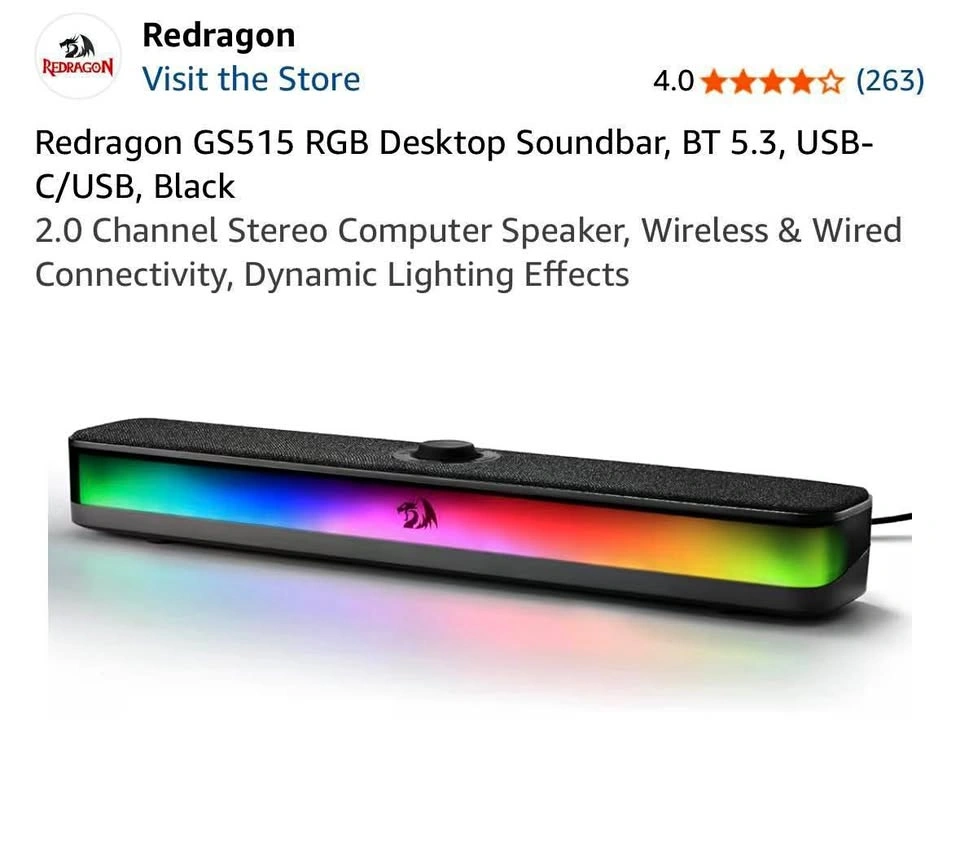 Redragon RGB Desktop Speaker