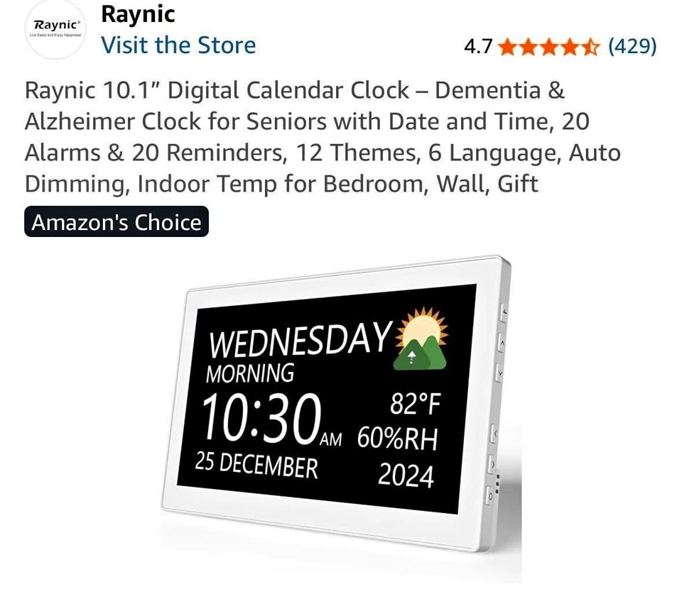 Raynic Digital Calendar Clock