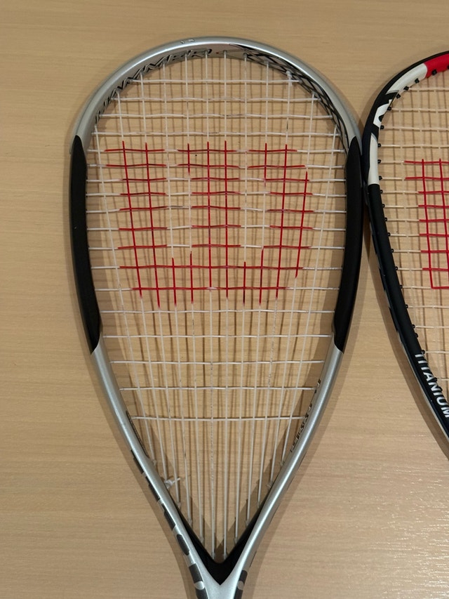 Wilson Hammer and Ti Comp Squash Racquets - New Grips - photo 4