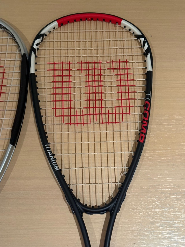 Wilson Hammer and Ti Comp Squash Racquets - New Grips - photo 5