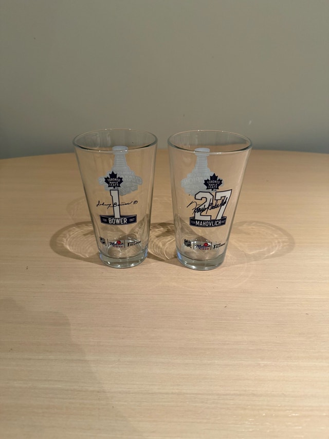 Toronto Maple Leafs Molson Canadian Alumni Glasses