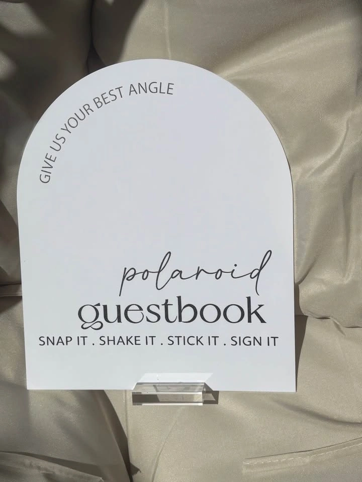 Wedding signage guestbook Polaroid with stand - photo 2