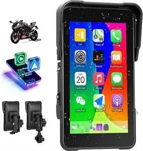 SIXWIN Portable Motorcycle GPS, Wireless CarPlay & Android Auto