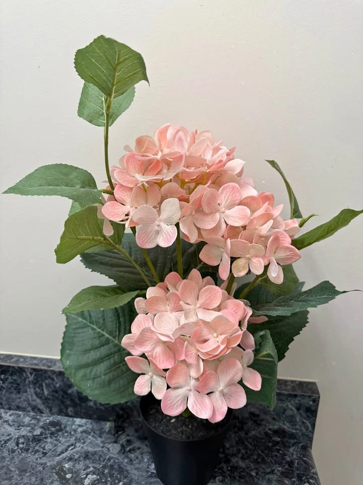 IKEA PERSILLADE Plant Pot with Ikea Artificial Hydrangea