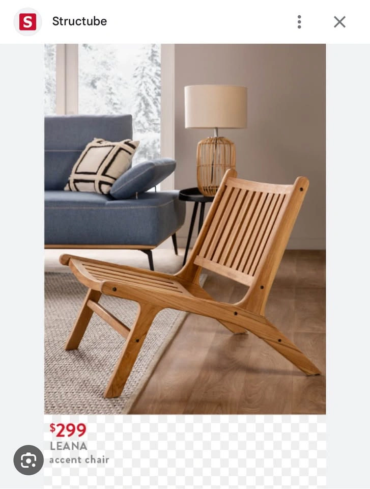 Structube Wooden Chairs LEANA and IKEA NAMMARO Table Set - photo 3