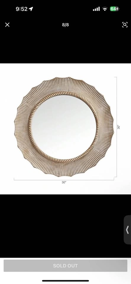 Modern Round Mirror Vintage Wall Decoration - photo 3