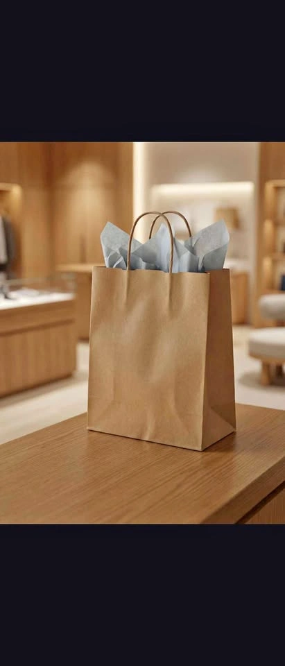 Small Kraft bag, gift bag, take out bag, paper brown bag