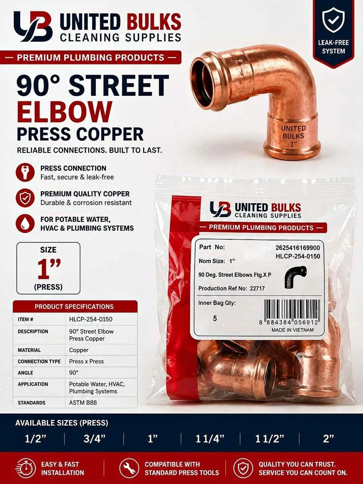 1" 90° Street Elbow Press Copper Fittings