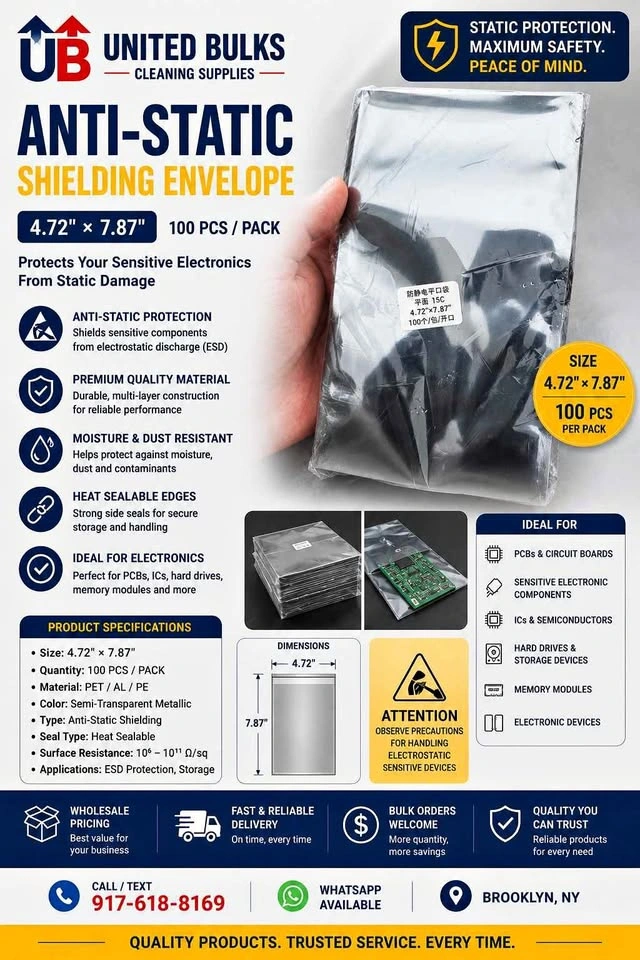 United Bulks Anti-Static Shielding Envelopes