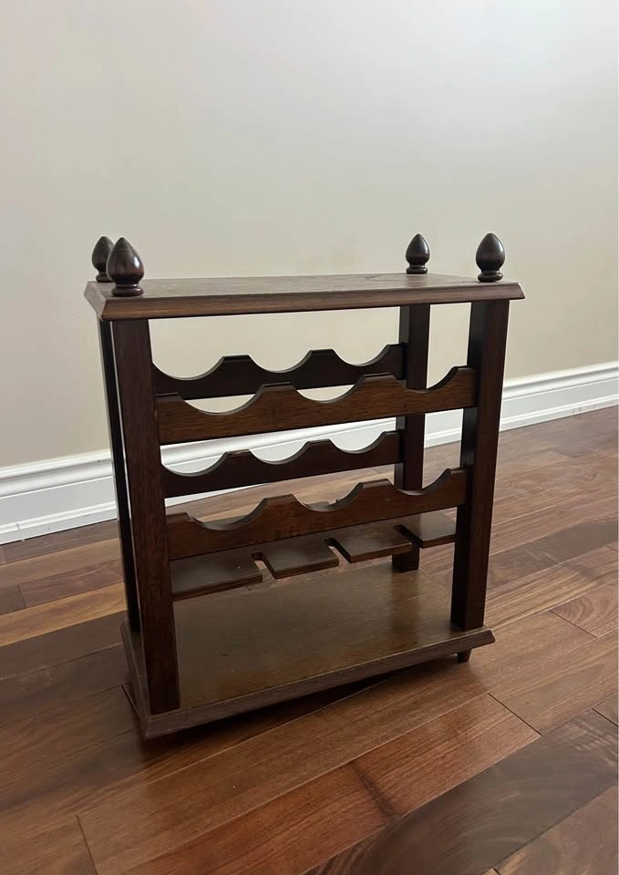 Vintage Solid Wood Tabletop Wine Rack - photo 2