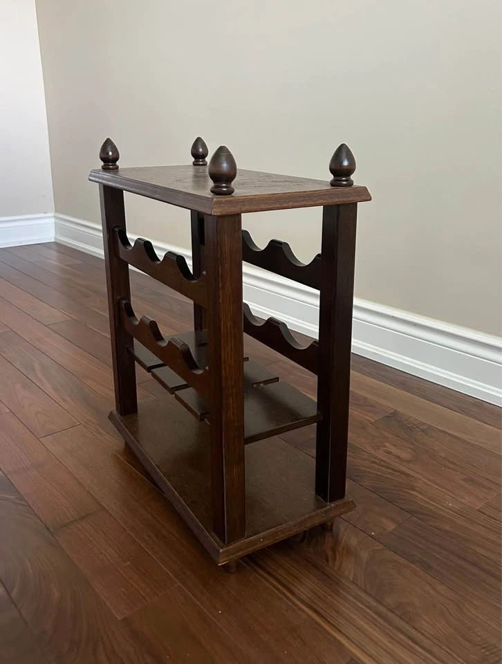 Vintage Solid Wood Tabletop Wine Rack - photo 3
