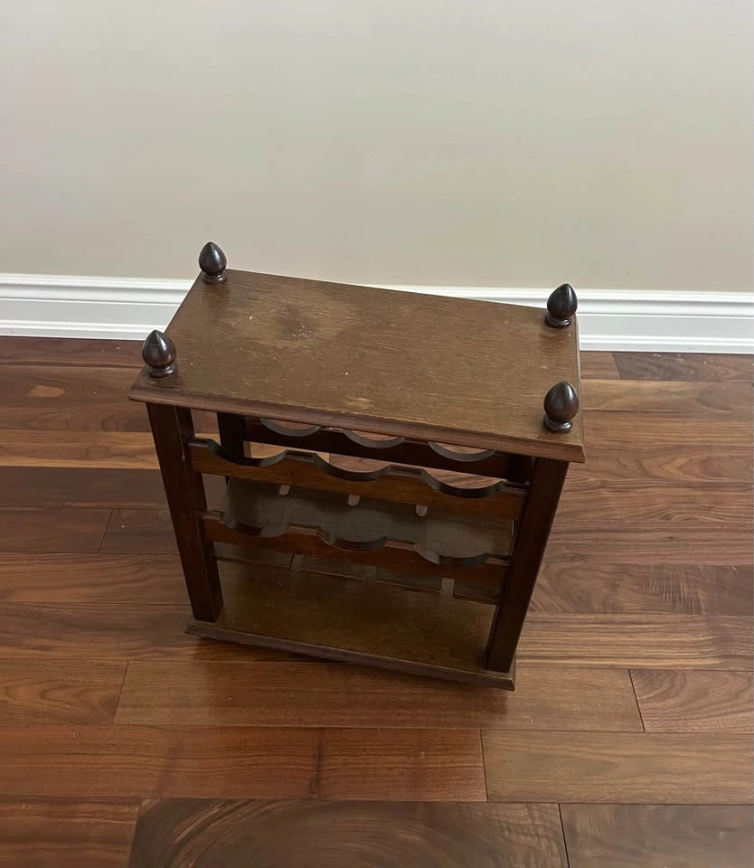 Vintage Solid Wood Tabletop Wine Rack - photo 4