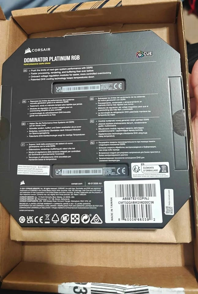 New Corsair DDR5 Dominator Platinum 32GB 6200Mhz RAM - photo 2