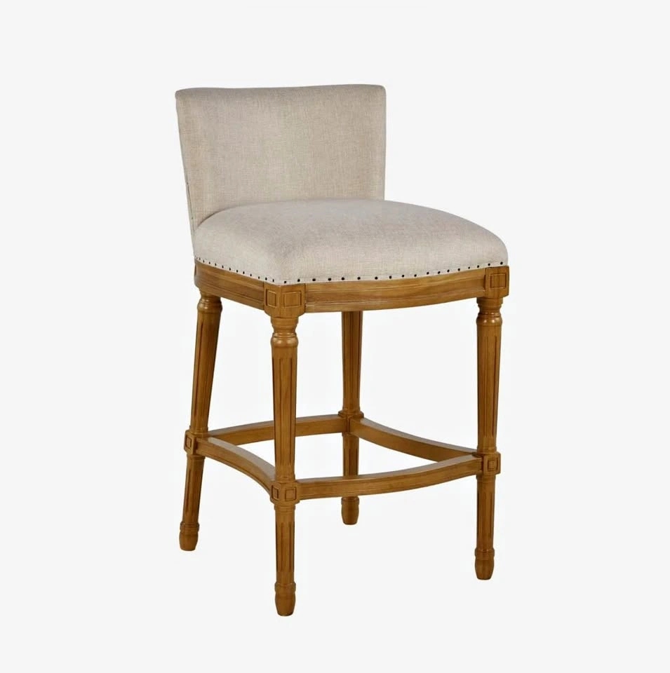 Caroline 27.75” Counter Height Bar Stool – Natural Finish