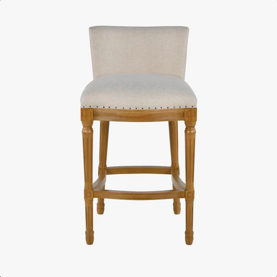 Caroline 27.75” Counter Height Bar Stool – Natural Finish - photo 2