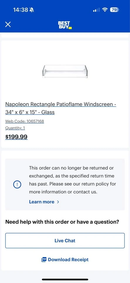 Napoleon Rectangular Wind Screen for Fire Pit Tables 34x15 - photo 5