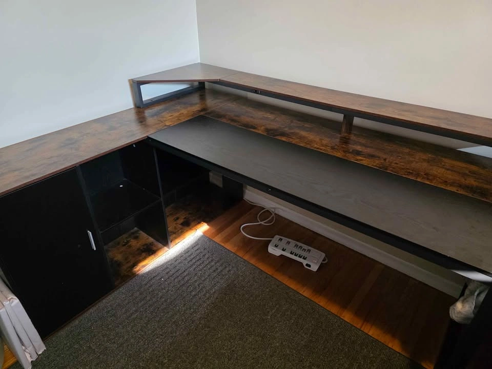 Office Desk - L Shape w/Storage Cabinet - photo 2