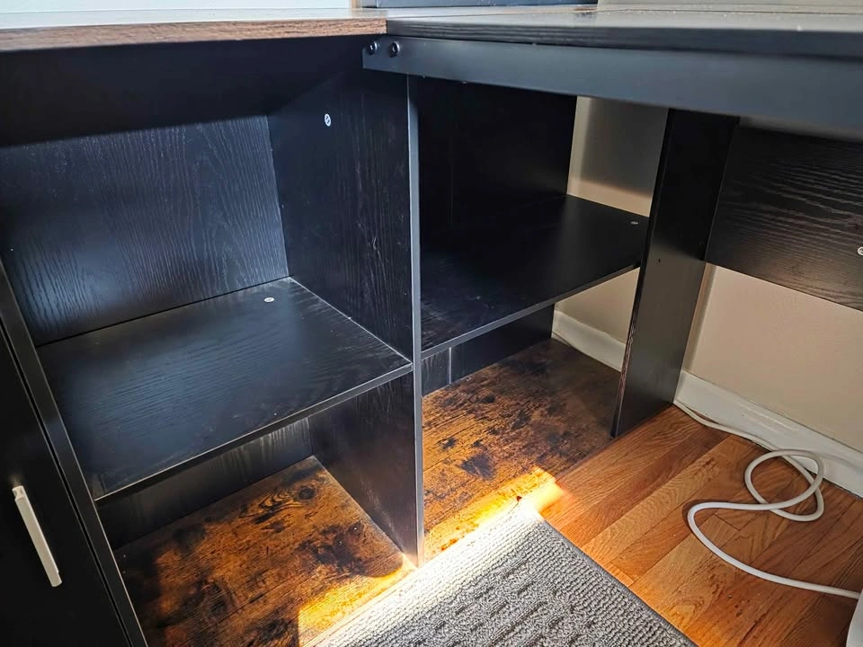 Office Desk - L Shape w/Storage Cabinet - photo 4