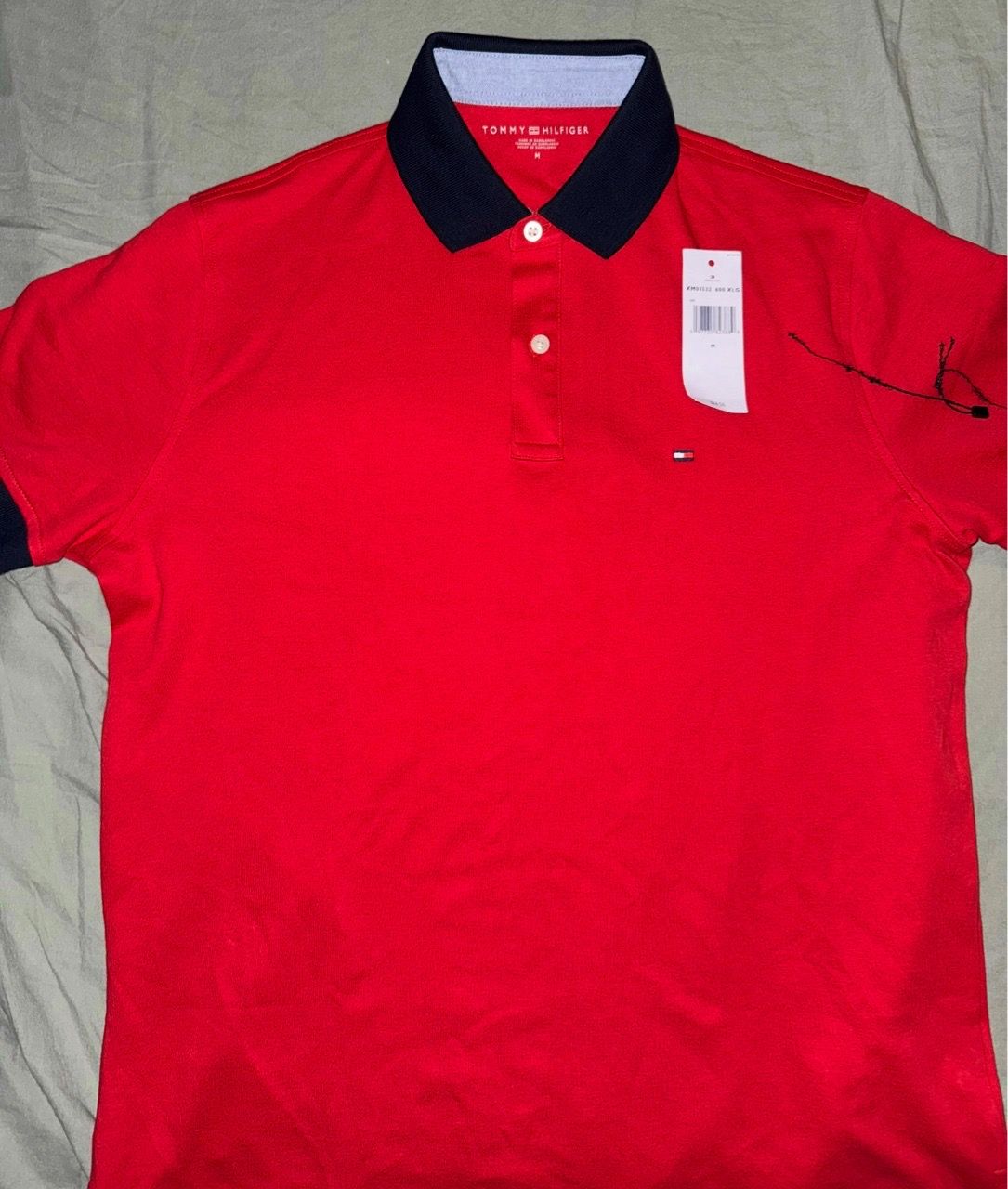 Tommy Hilfiger Men's Polo Shirt Red Size M