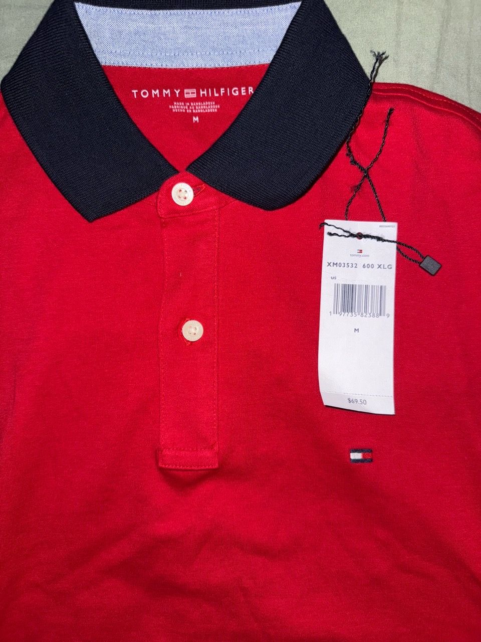 Tommy Hilfiger Men's Polo Shirt Red Size M - photo 3