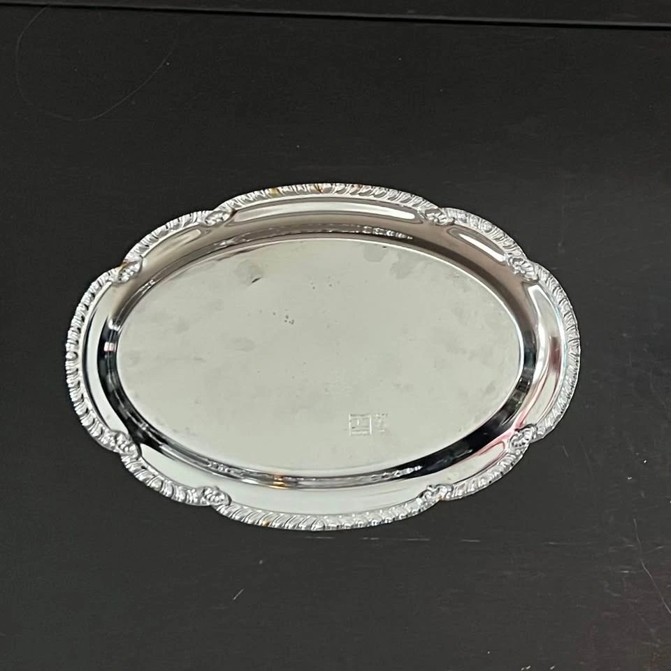 Vintage Irvinware Chrome Oval Serving Tray - photo 2