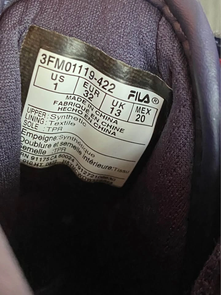 Fila Vulc 13 Mid Top Sneakers size 1 youth boy kids - photo 4