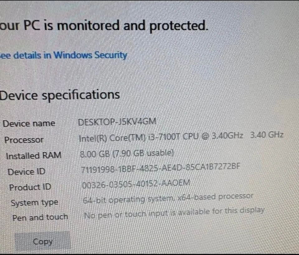 HP Desktop computer - Intel Core i3-7100T, 8GB RAM - photo 4