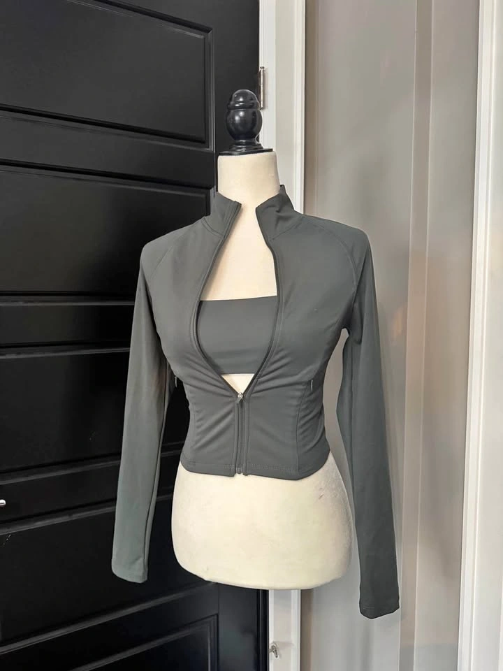 Activewear zip up sweater
