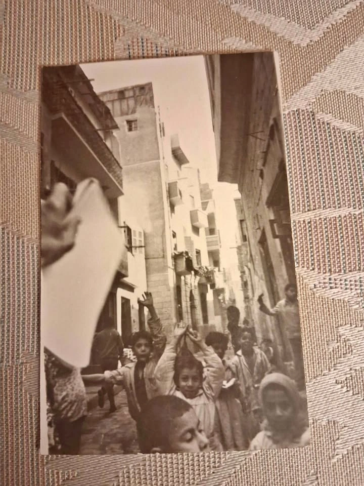 Vintage 1968 Black and White Photograph - Egypt Street Scene
