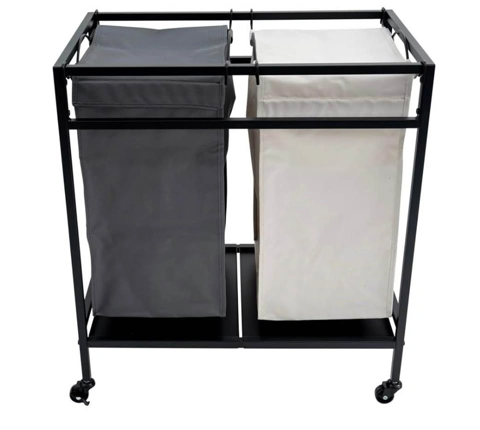 Portable Laundry Hamper with Shelves and Fabric Bags - photo 5
