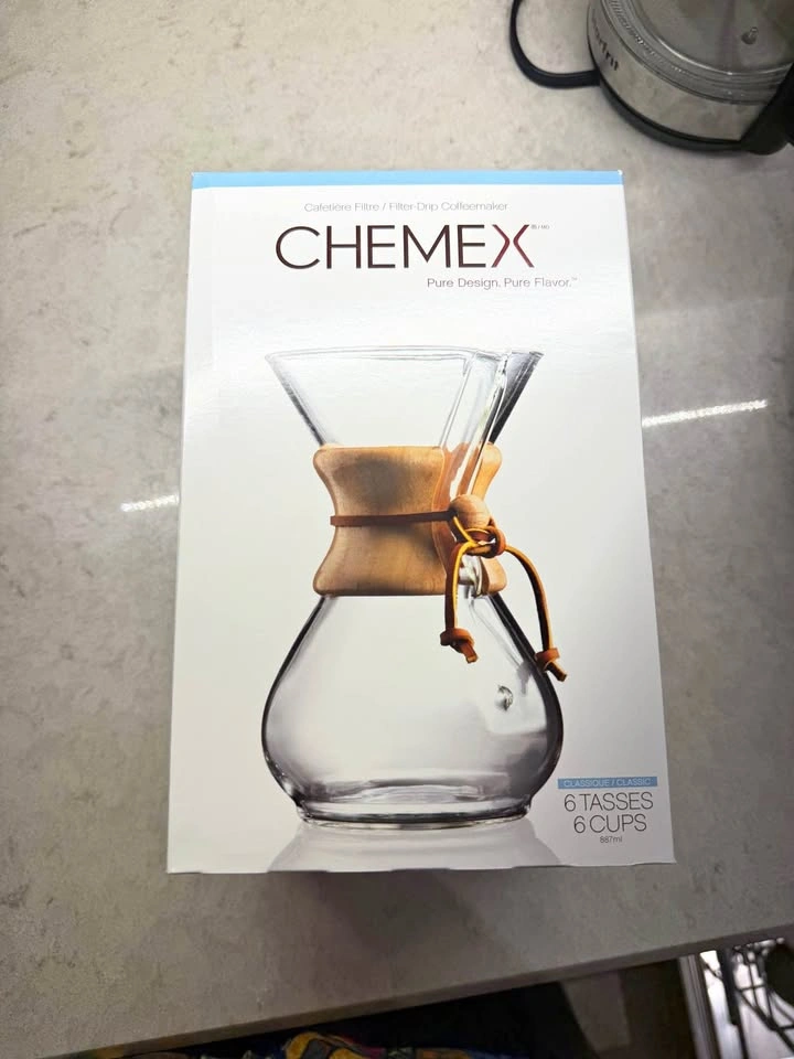 Chemex Classic Series 6-Cup Pour-Over Glass Coffee Maker