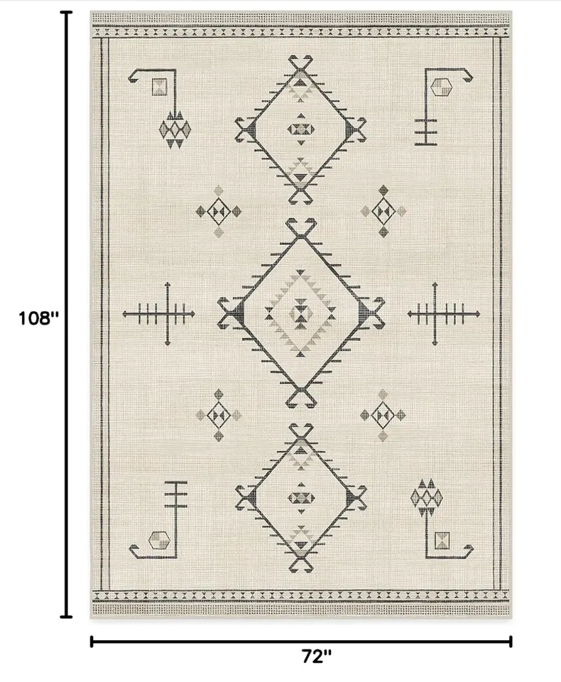 RUGGABLE Washable Damali Rug 6x9 with pad - photo 4